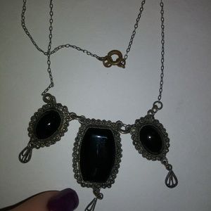 Vintage Silver&Onyx Necklace